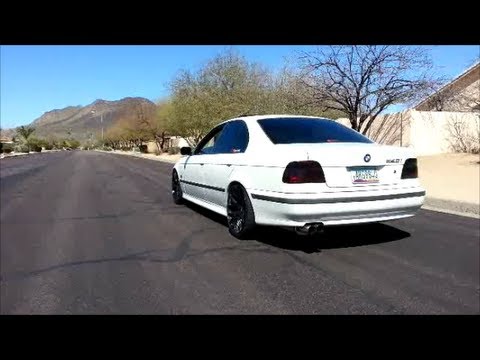 BMW E39 540i Magnaflow Exhaust before/after Vibrant Performance Resonator Install