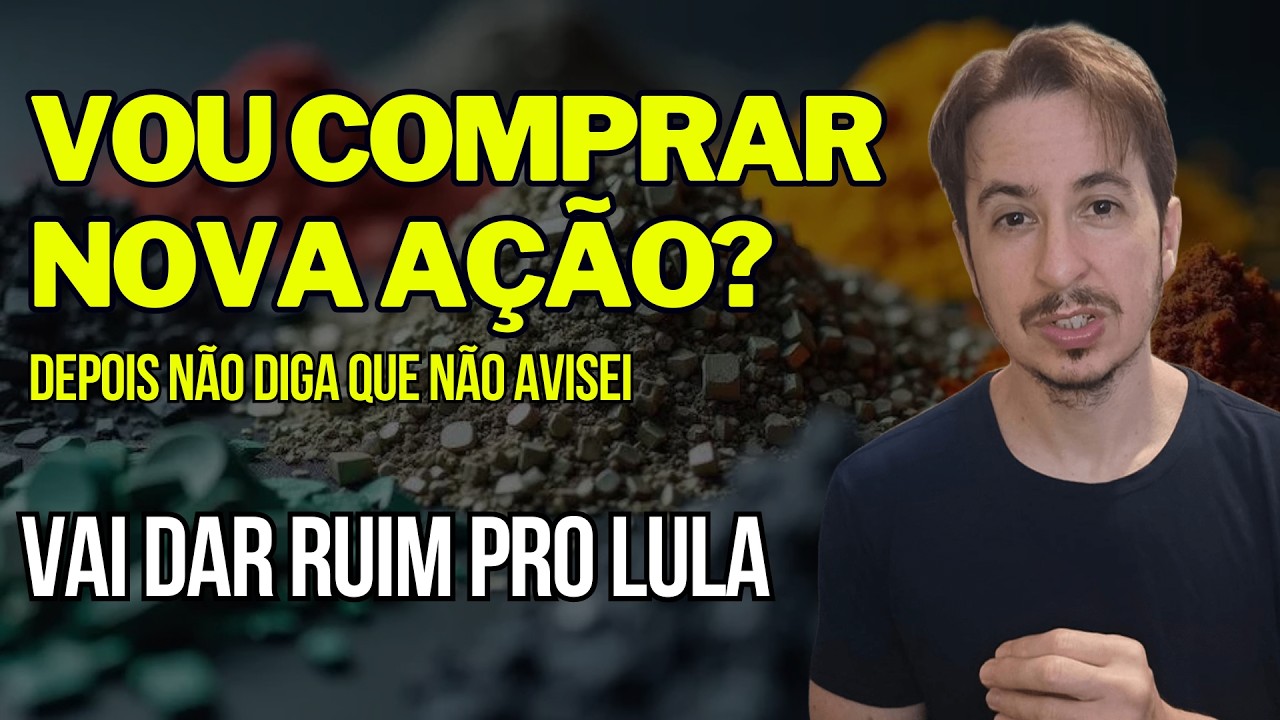 Ação pode Disparar mas calma! Terras Raras. Vai azedar pro Lula