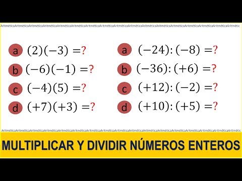 Multiplicación y división de números enteros