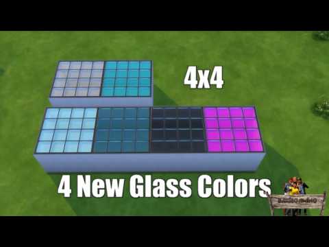 Bakies The Sims 4 Custom Content: Transparent Floor Windows Additional Glass Colors Video