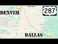 US 287 North Downtown Dallas TX To Downtown Denver CO 4K Highway Drive