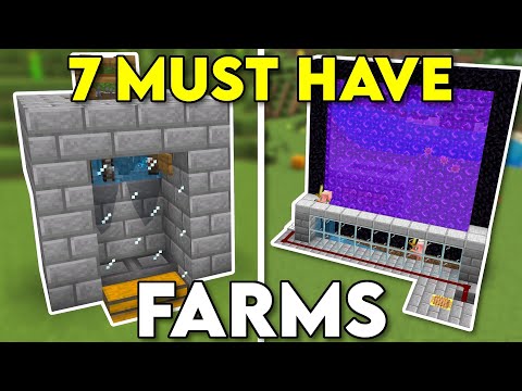 1upMC - 7 MUST HAVE Farms Minecraft Bedrock 1.20!