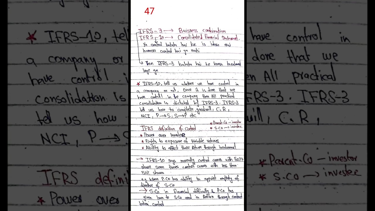 F3 Handnotes | FFA Notes | Financial Accounting | ACCA | Short notes FA | ACCA Learning