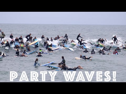 Surfers Catch INSANE Party waves in San Diego!