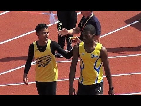 La Guadeloupe en tête dans ce relais (4x100 m CAM Série 2) - FRANCE  C/J, Bondoufle, 20 /07/2018