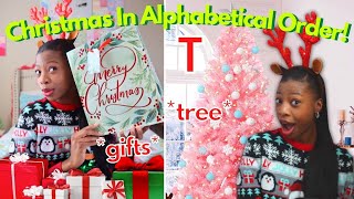 Christmas In Alphabetical Order!