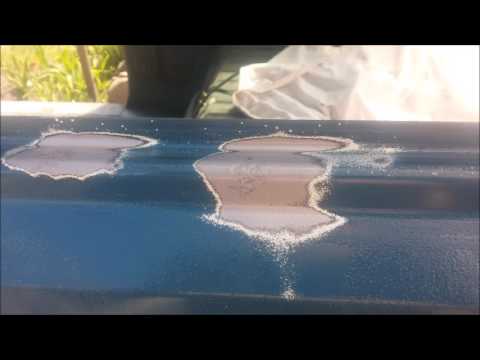 Wet sandblasting DIY. Karcher sandblaster, rust and old paint removal.