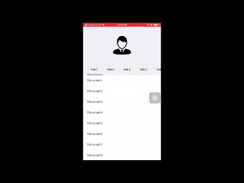 iOS Sticky Header with a Tabbed Layout