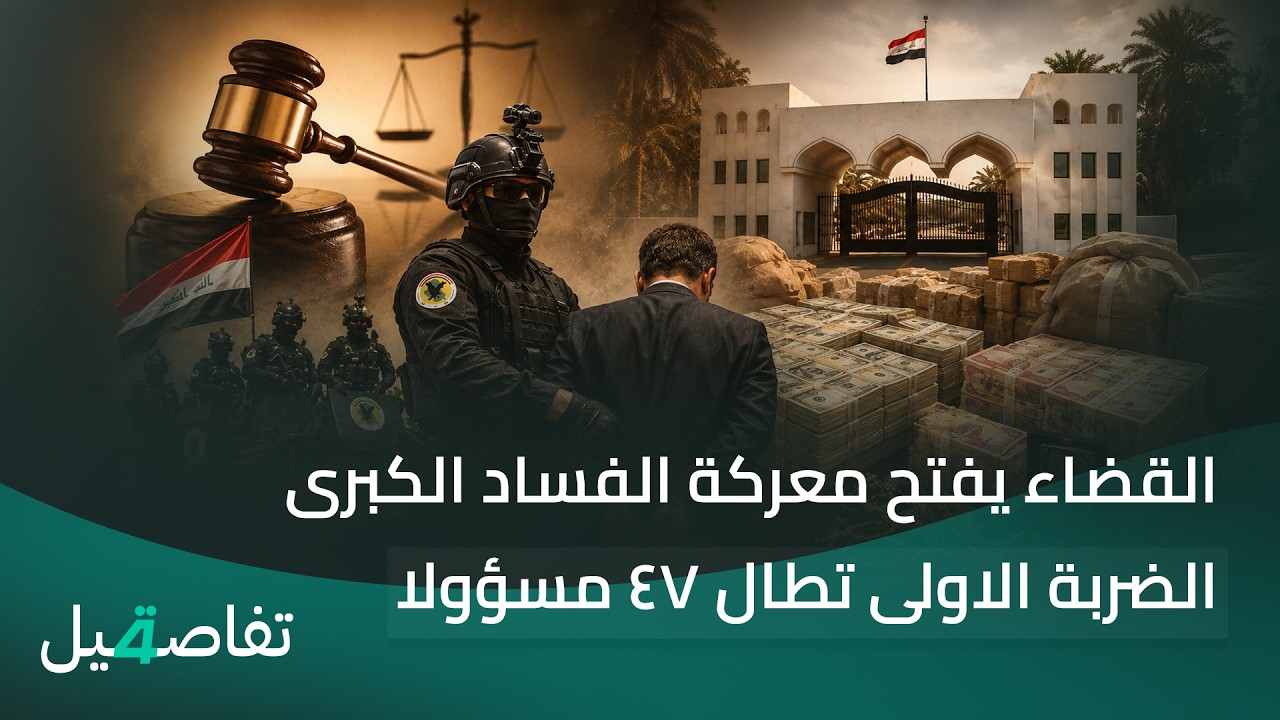 فيديو | القضاء يفتح معركة الفساد الكبرى.. الضربة الاولى تطال 47 مسؤولا | تفاصيل الرابعة مع نرمين منذر
