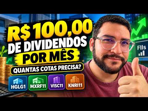 QUANTAS COTAS PARA RECEBER R$ 100,00 POR MÊS