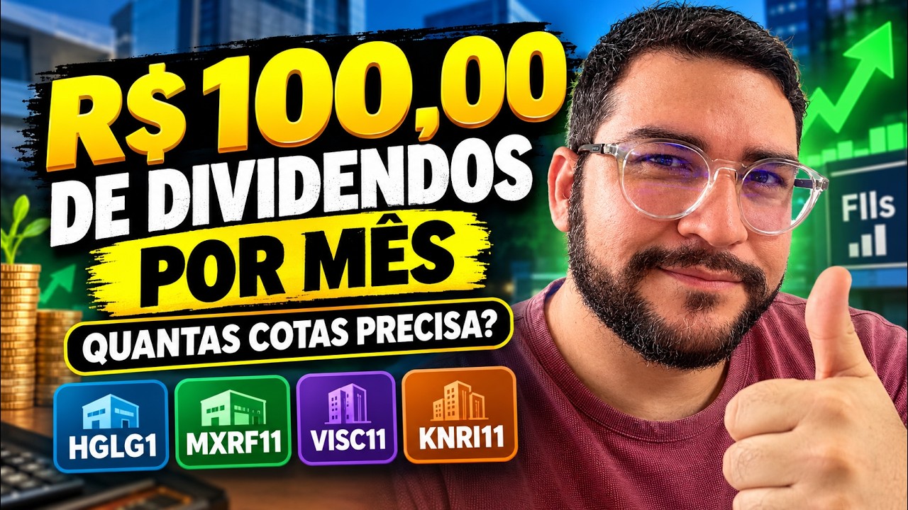 QUANTAS COTAS PARA RECEBER R$ 100,00 POR MÊS
