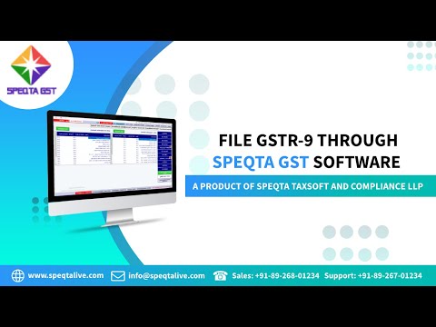 File GSTR-9 through Speqta GST Software