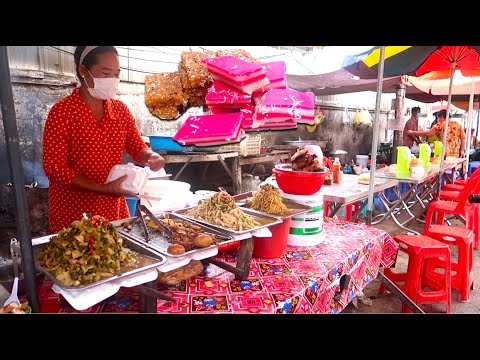 Breakfast Market for Garment Factory Workers at Prey Tea Village in Phnom Penh Cambodia