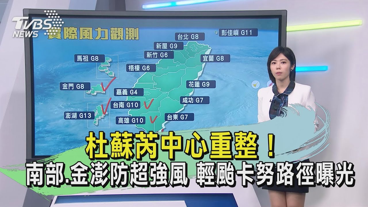 杜蘇芮中心重整! 南部、金澎防超強風輕颱卡努路徑曝光