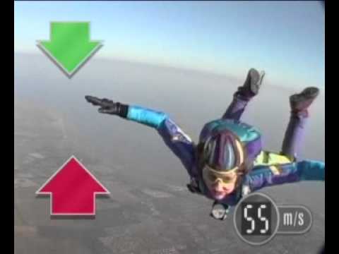 Terminal velocity on a skydiver