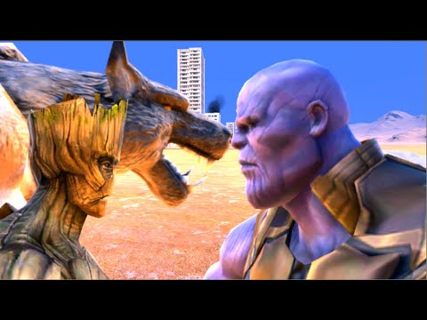 Werewolf & Groot vs Thanos - EPIC Fight