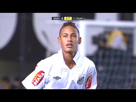 O dia que Neymar fez 5 gols e deu show pelo Santos contra o Guarani na Vila Belmiro em 2010