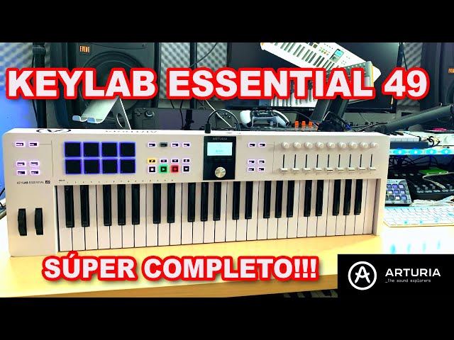 Vídeo relacionado con Arturia - KeyLab Essential 49 mk3 - Controlador MIDI de Teclado para Producción Musical - 49 Teclas, 9 Codificadores, 9 Faders, 1 Rueda de Modulación, 1 Rueda Pitch Bend, 8 Pads - Blanco