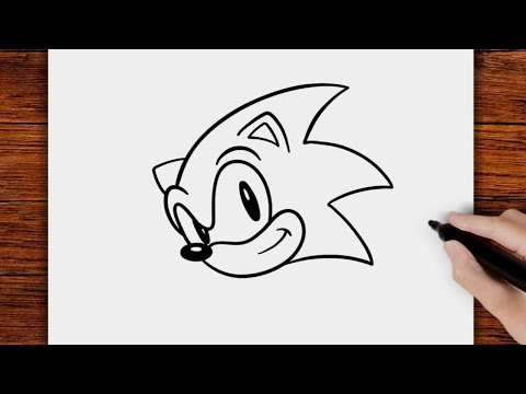 comment dessiner un sonique  ❤️    ( facile 😊 )