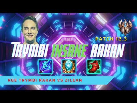 TRYMBI IS INSANE ON RAKAN! - RGE Trymbi Plays Rakan Support vs Zilean! | LoL Patch 12.3