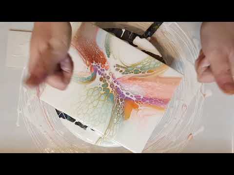 2 Pours, A Non-Bloom Bloom and A Pseudo Swipe, No House Paint, No Floetral, Just Glue, Water & Paint