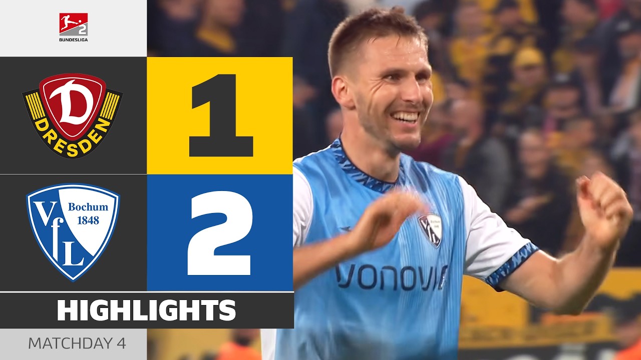 Early Brace Gets The Win! | DYNAMO DRESDEN - VFL BOCHUM | Highlights | Matchday 4 – Bundesliga 2