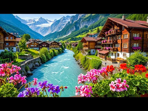 Interlaken Schweiz Rundgang 4K 🇨🇭 Schönste Stadt | Schweizer Alpen, Seen | Jungfrauregion