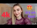 4K Transparent Lingerie See Through Dresses Fashion Micro Bikini Try On Haul