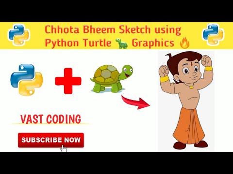 Chhota Bheem Sketch Using Python Turtle Graphics In Python Programming Shorts Coding Python