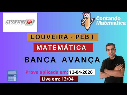 Louveira 2026 | PEB I (AVANÇA) - Matemática – Gabarito e Resolução