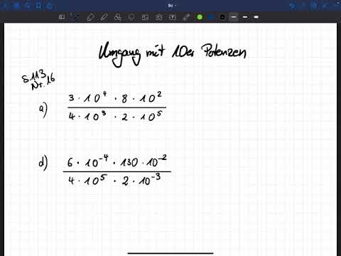 Umgang mit 10er Potenzen