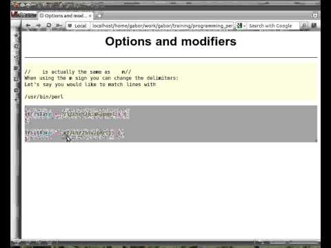 Beginner Perl Maven tutorial: 10.1 - m for matching in regexes
