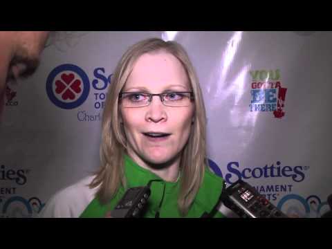 2011 Scotties Tournament of Hearts Draw 8 Media Scrum