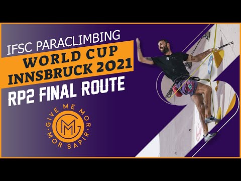 IFSC Paraclimbing World Cup Innsbruck 2021   RP2 final route-mor sapir