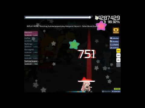osu!Catch Halcyonic Falcon X - Fallen Blood FC one try of this year, Godcat beaten!