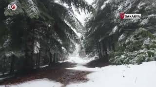 Keremali Yaylası'nda kış güzelliği