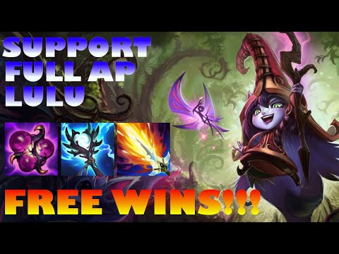 SUPPORT AP LULU = FREE WINS! 9/0/15!! PERFECT KDA! TOO STRONG! FREE LP! BEST SUPPORT IN THE GAME!!!!