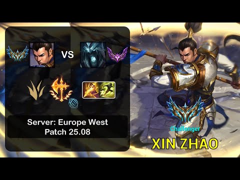 Xin Zhao Jungle vs Karthus - EUW Challenger - Patch 25.08