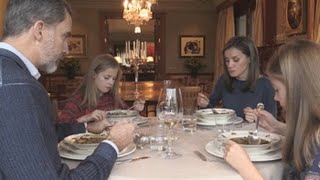 Una comida en familia en Zarzuela