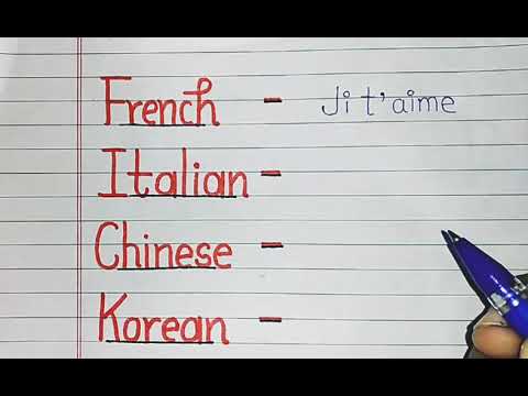 Write "I LOVE YOU" in 8 different languages\\