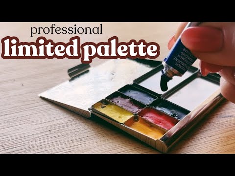 Setting up a limited watercolor palette and putting it to the barn test!