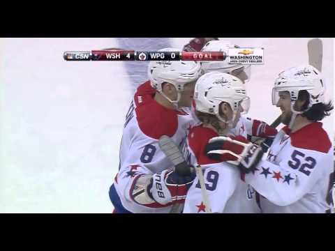 Nicklas Backstrom Goal (4) Mar 21 2013 Washington Capitals vs Winnipeg Jets NHL