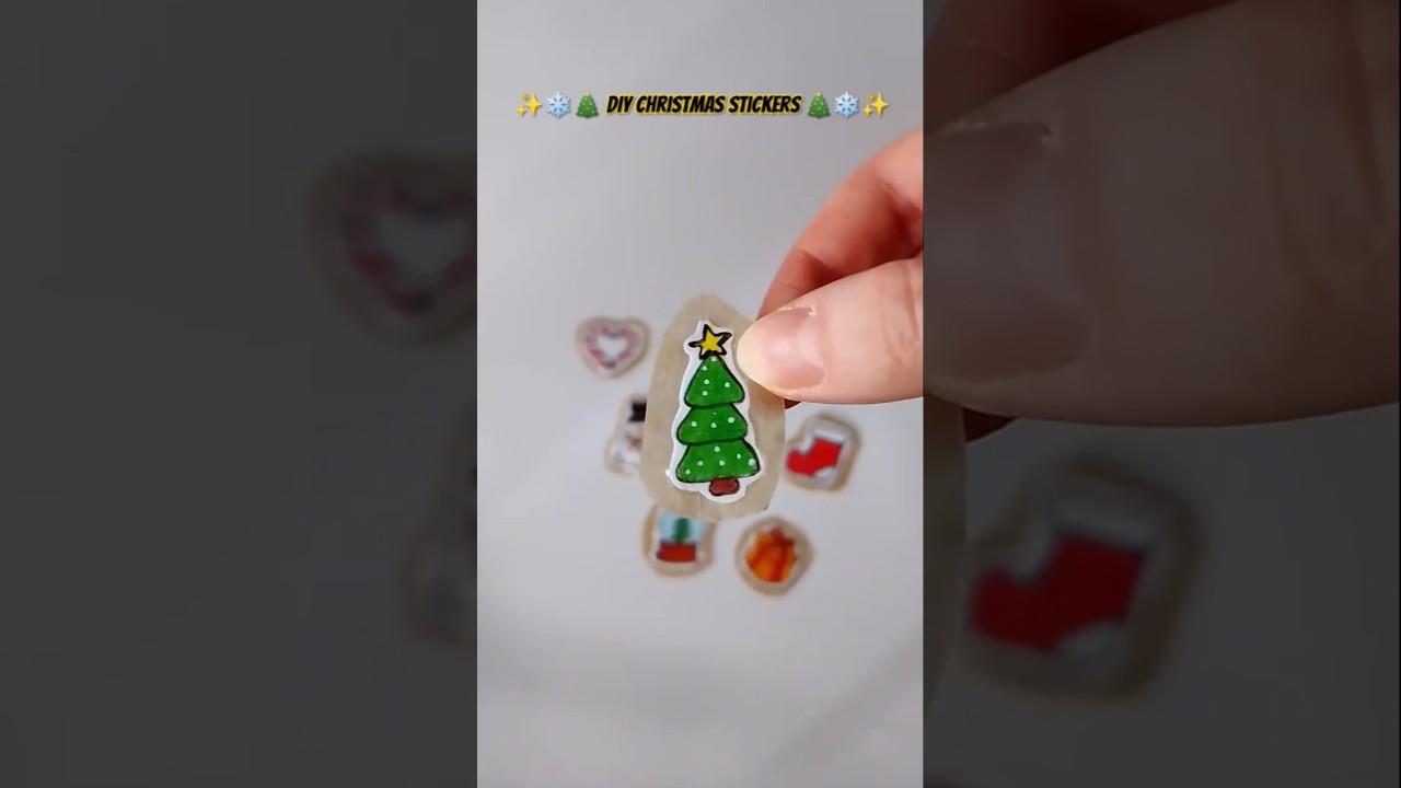 DIY How to Make Christmas Stickers at home Gift Idea 🎄❄️✨