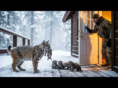 Something Was Wrong With This Bobcat’s Cubs—A Navy SEAL Opened the Door and Everything Changed