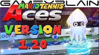 Mario Tennis Aces Version 1.20 Tour! Playable Blooper, Improved Menus, & More Customization!