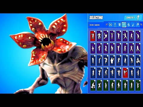 DEMOGORGON SKIN SHOWCASE WITH ALL FORTNITE DANCES & EMOTES