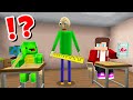 JJ And Mikey Vs BALDI TEACHER CHALLENGE In Minecraft Maizen Minecraft