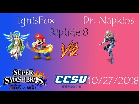 Riptide 8 CCSU Smash 4 - (Grand Finals) IgnisFox (Palutena, Mario) vs Dr. Napkins (Sheik)