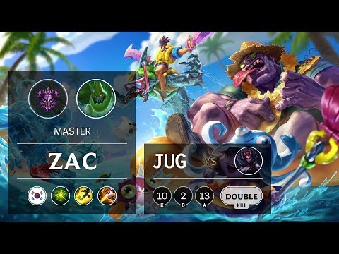 Zac Jungle vs Elise - KR Master Patch 9.11