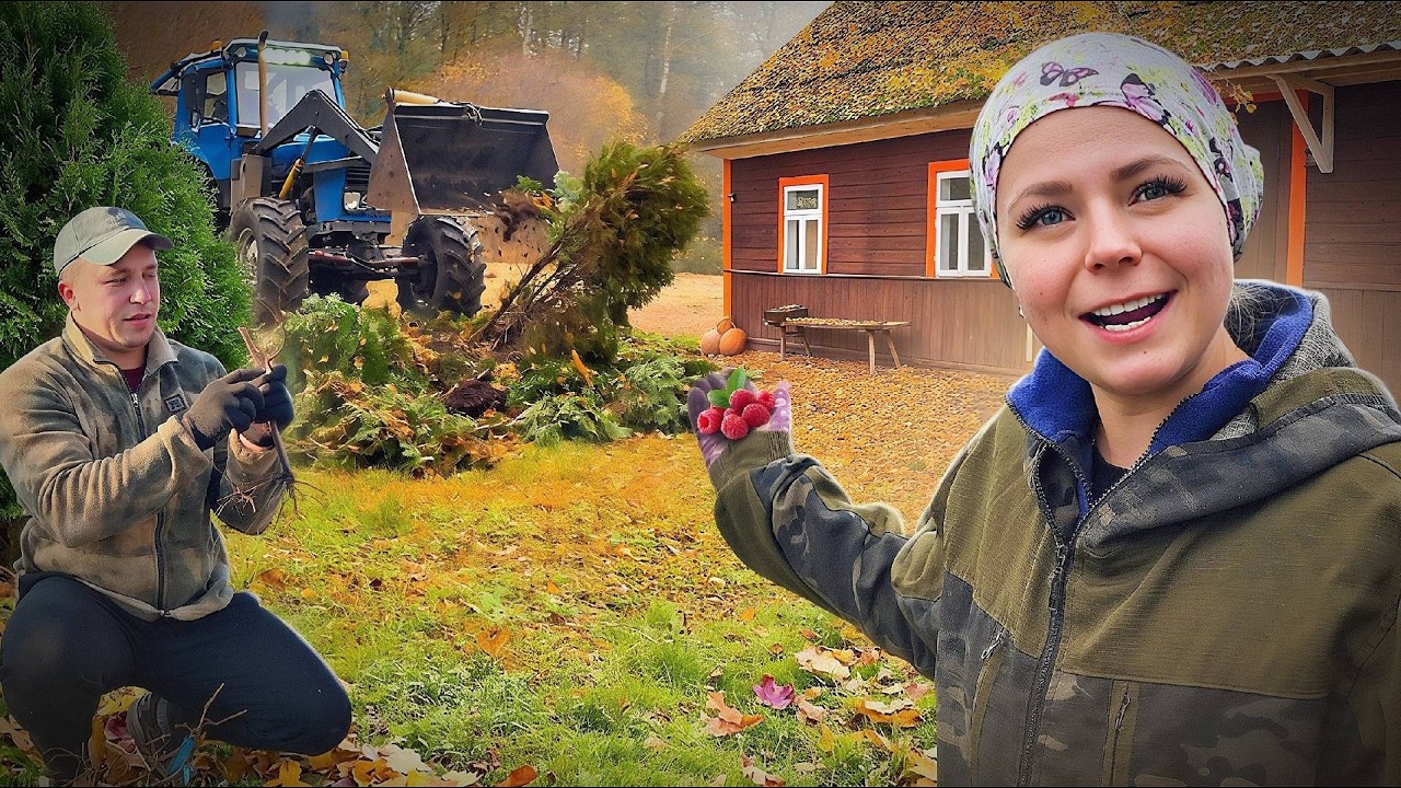 Тяжелый Труд в Лесу: ВАЛИМ, РУБИМ и САДИМ Новый ЛЕС! Вкусная Малина!